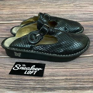 Alegria Classic Clogs Black Snakeskin‎ Print